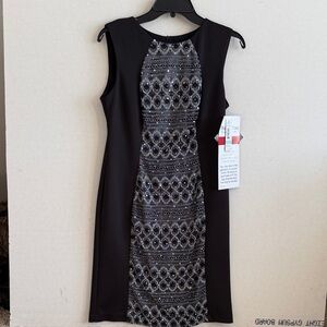 R&M Richards Black and Silver Dress